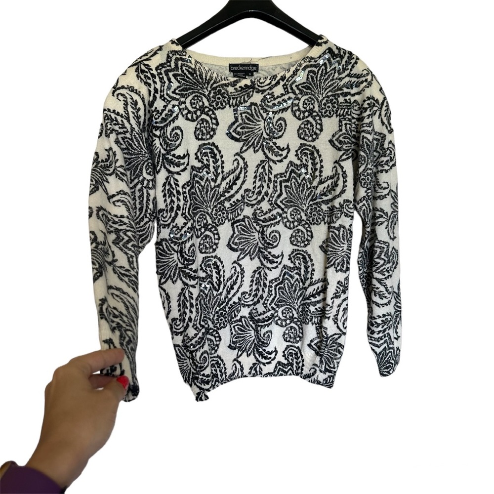 Vintage Rabbit Hair & Lambs Wool Sequin Sweater